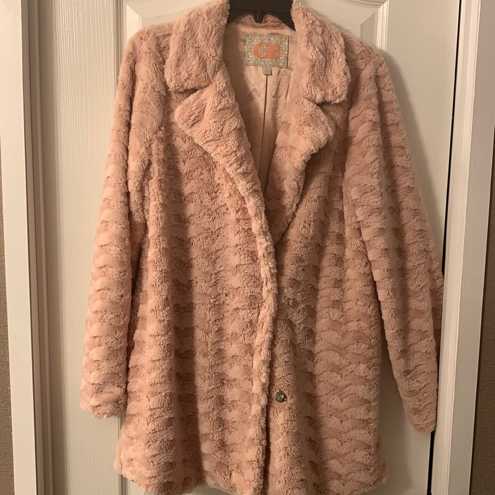 GB pink fur coat